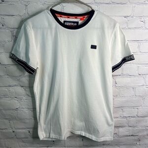 SUPERDRY The Orange Label Tee White Shirt Small